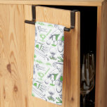 Green Golf Icons Pattern Kitchen Towel<br><div class="desc">Check out this design featuring a green golf icon pattern.</div>
