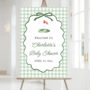 Green Golf New to the Club Baby Shower Welcome Foam Board