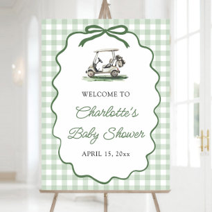 Green Golf New to the Club Baby Shower Welcome Foam Board