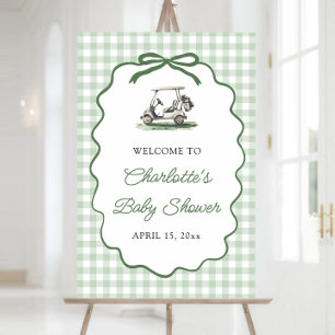 Green Golf New to the Club Baby Shower Welcome Foam Board