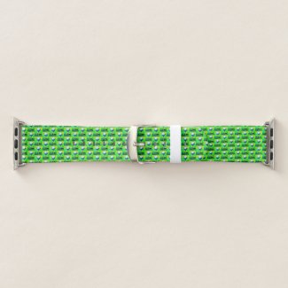 Green Golf Pattern Apple Watch Band
