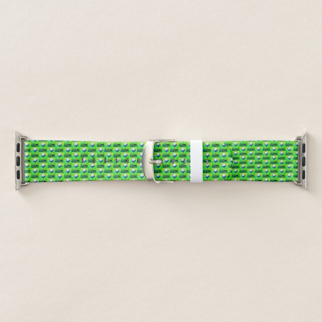 Green Golf Pattern Apple Watch Band (Band)