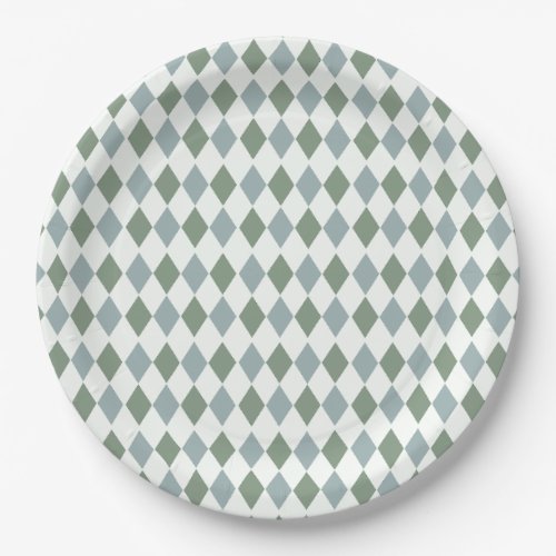 Green Golf Pattern Birthday  Paper Plates