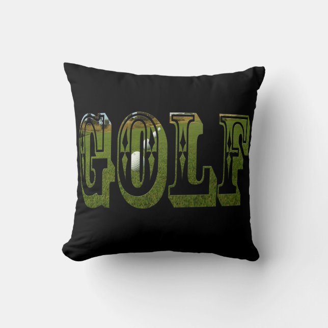 Green Golf Picture Logo, Throw Pillow (Front)