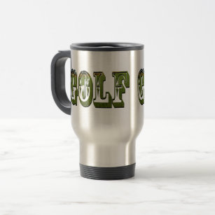 Green Golf Picture Logo, Travel Mug