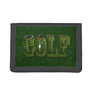 Green Golf Picture Logo, Tri-fold Wallet