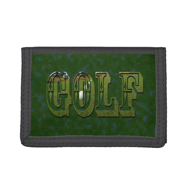 Green Golf Picture Logo, Trifold Wallet (Front)