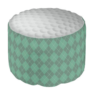 Green Golf Pillow Ottoman Pouf