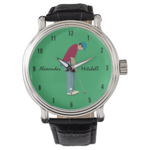 Green Golf Themed Watch