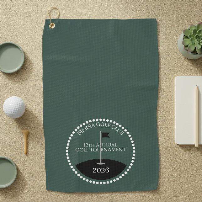 Green Golf Tournament Club Name Towel (Creator Uploaded)