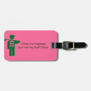 Green golfer bag tag