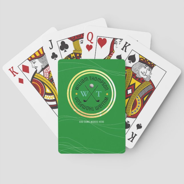 green golfer poker cards (Back)