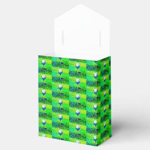 Green Golfing Tiled Favor Boxes