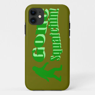 Green gone squatchin slogan text iPhone 11 case