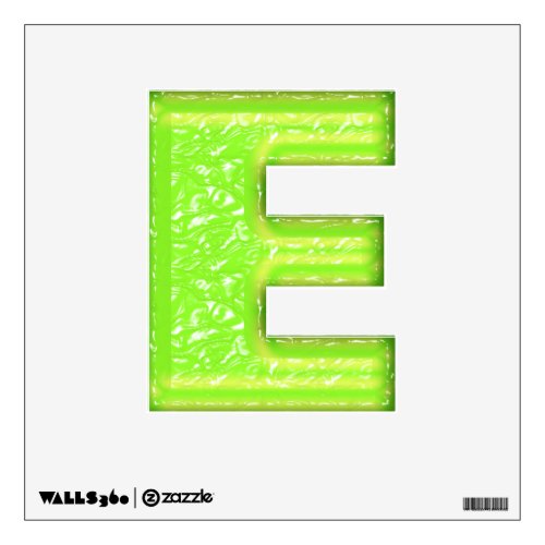 Green Goo Alphabet _ Monogram E Wall Sticker