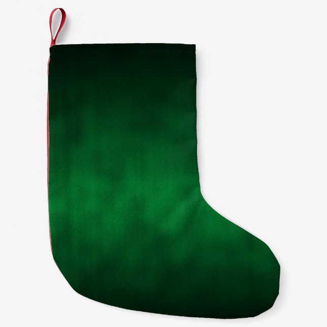 Green Gothic Ombre Background Art Small Christmas Stocking (Front)