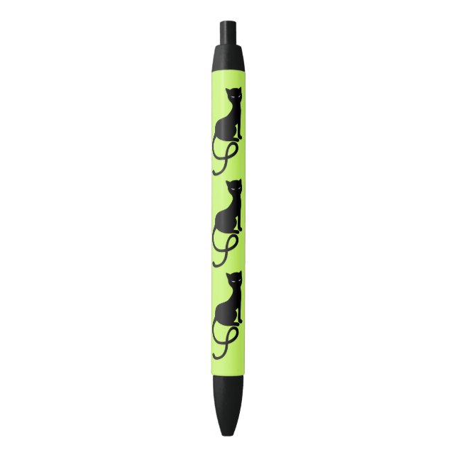 Green Gracious Evil Black Cat Pen (Front Vertical)