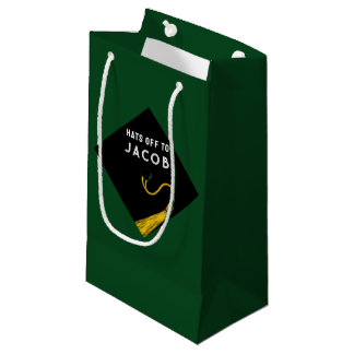 Green Grad Graduation Small Gift Bag