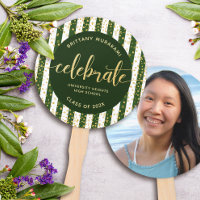 Green grad photo gold glitter script keepsake chic