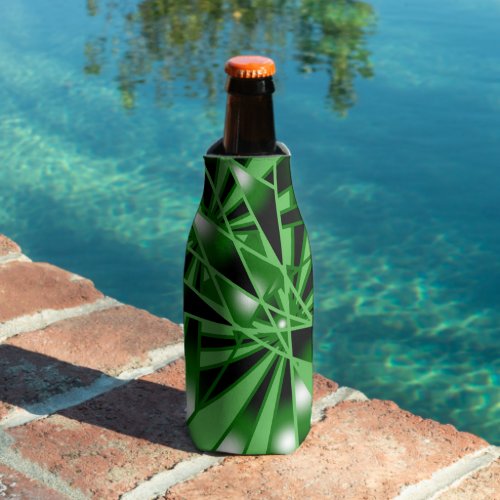 Green Gradient Color Fill Art Perspective Drawing Bottle Cooler