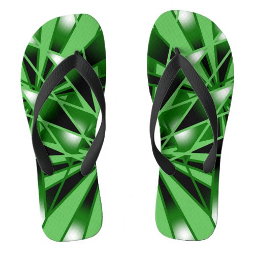 Green Gradient Color Fill Art Perspective Drawing  Flip Flops