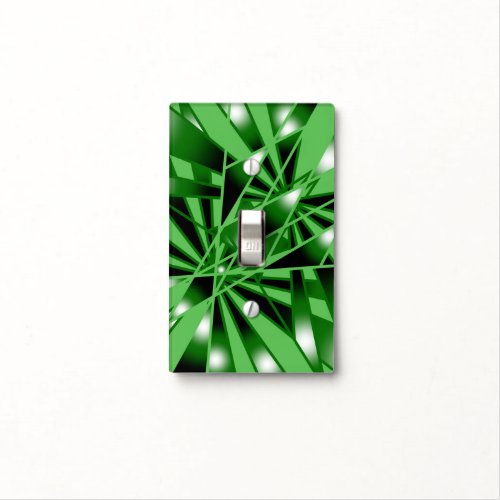 Green Gradient Color Fill Art Perspective Drawing Light Switch Cover