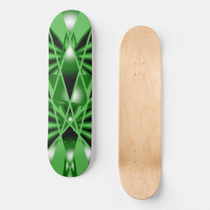 Green Gradient Color Fill Art Perspective Drawing Skateboard