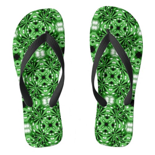 Green Gradient Color Filled Perspective Drawing  Flip Flops