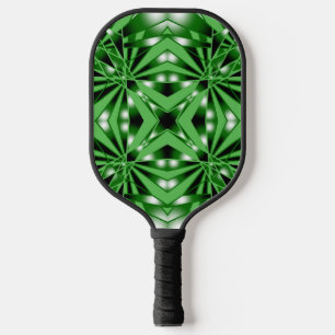 Green Gradient Color Filled Perspective Drawing Pickleball Paddle
