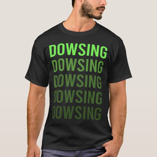Green Gradient Dowsing Divination T-Shirt (Front)