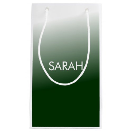Green Gradient Monogram Small Gift Bag