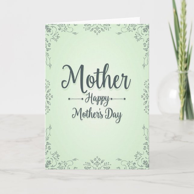 Green Gradient Mothers Day Card (Front)