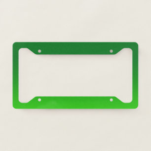 Green Gradient Ombre Vivid Modern Simple License Plate Frame