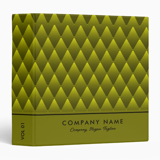 Green gradient rhombus with beads seamless pattern 3 ring binder (Front/Spine)