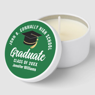 Green Graduate Custom 2026 Graduation Party Mini Candle Favors