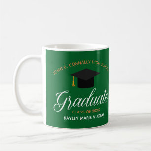 Green Graduate Custom Class of 2025 Graduation Coffee Mug