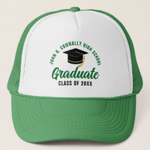 Green Graduate Customizable Graduation Trucker Hat