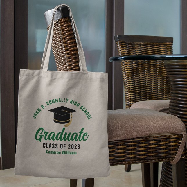 Green Graduate Personalized 2023 Graduation Tote Bag (Creator Uploaded)