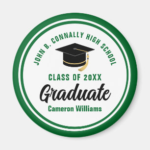 Green Graduate Personalized Graduation Keepsake Magnet