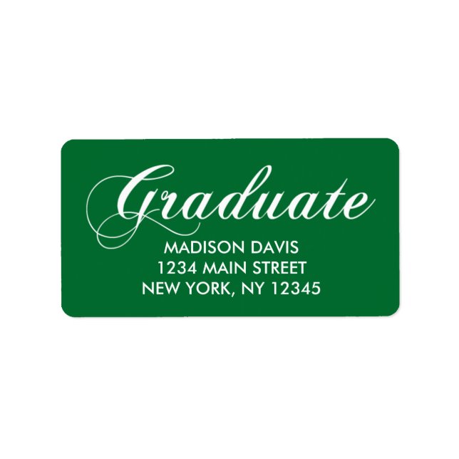 Green Graduation Address Labels (Front)