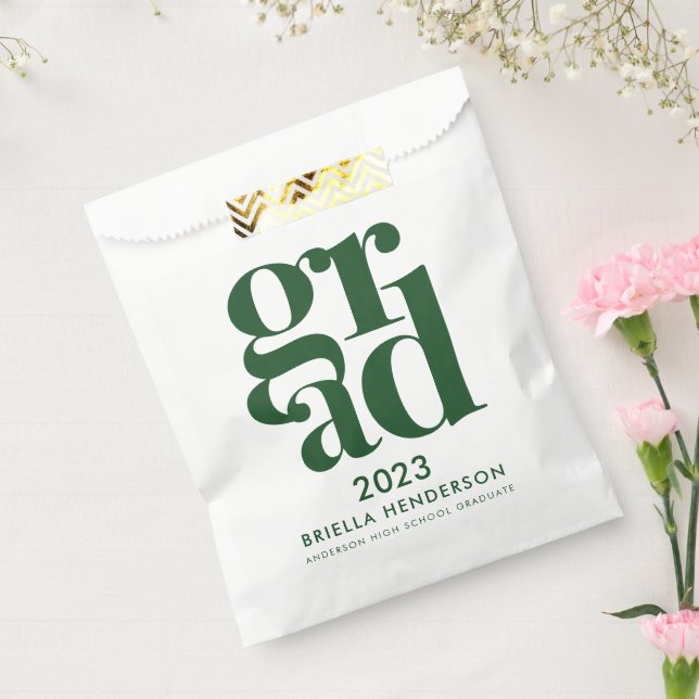 Green Graduation Party Favor Bag (Sealed)