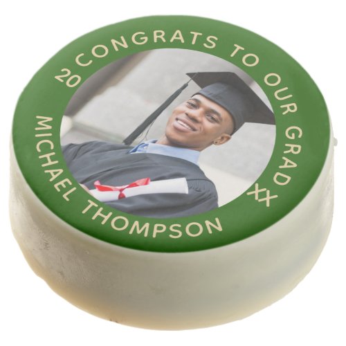 Green Graduation Photo Class Year Personalized Chocolate Covered Oreo