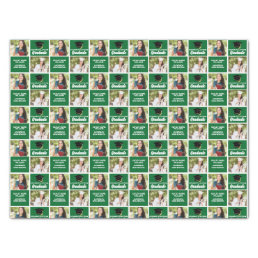 Green Graduation Photo Personalized 2024 Graduate Tissue Paper