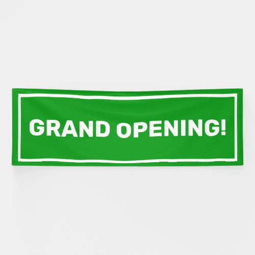 green grand opening business banner