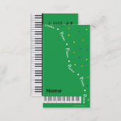 Green Grand Piano Business Card (Front/Back)