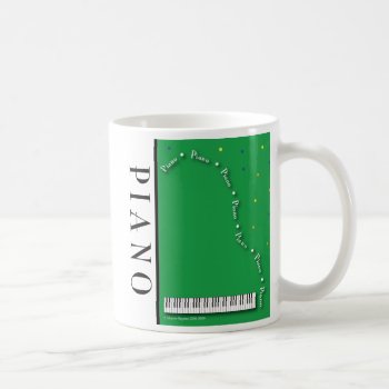 Green Grand Piano Mug by lovescolor at Zazzle