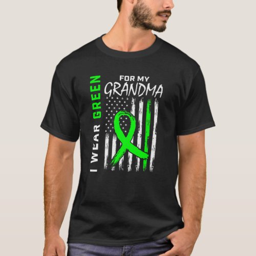 Green Grandma Kidney Disease Cerebral Palsy Awaren T_Shirt