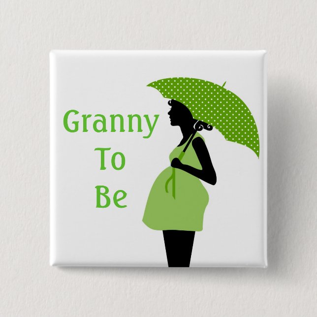 Green Grandmother Button (Front)