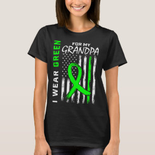 Green Grandpa Kidney Disease Cerebral Palsy Awaren T-Shirt