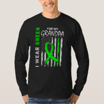 Green Grandpa Kidney Disease Cerebral Palsy Awaren T-Shirt